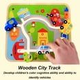 thumbnail image 1 of Wooden Learning Puzzle Teaching Scene Pairing Educational Urban Track Kids Toys, 1 of 6