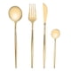 thumbnail image 1 of JUEGO DE CUBIERTOS DORADOS, CUBIERTOS COMPORTOS CON ACERO INOXIDABLE DE ACERO INOXIDABLE JUEGO DE ORO RESTENTE AL DESGASTES PARA BANQUETES DE BODA, 1 of 7