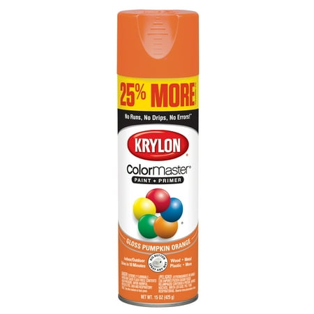 Krylon Colormaster Paint Primer Gloss Pumpkin Orange 15 Oz Krylon Colormaster Paint Primer Gloss Pumpkin Orange 15 Oz