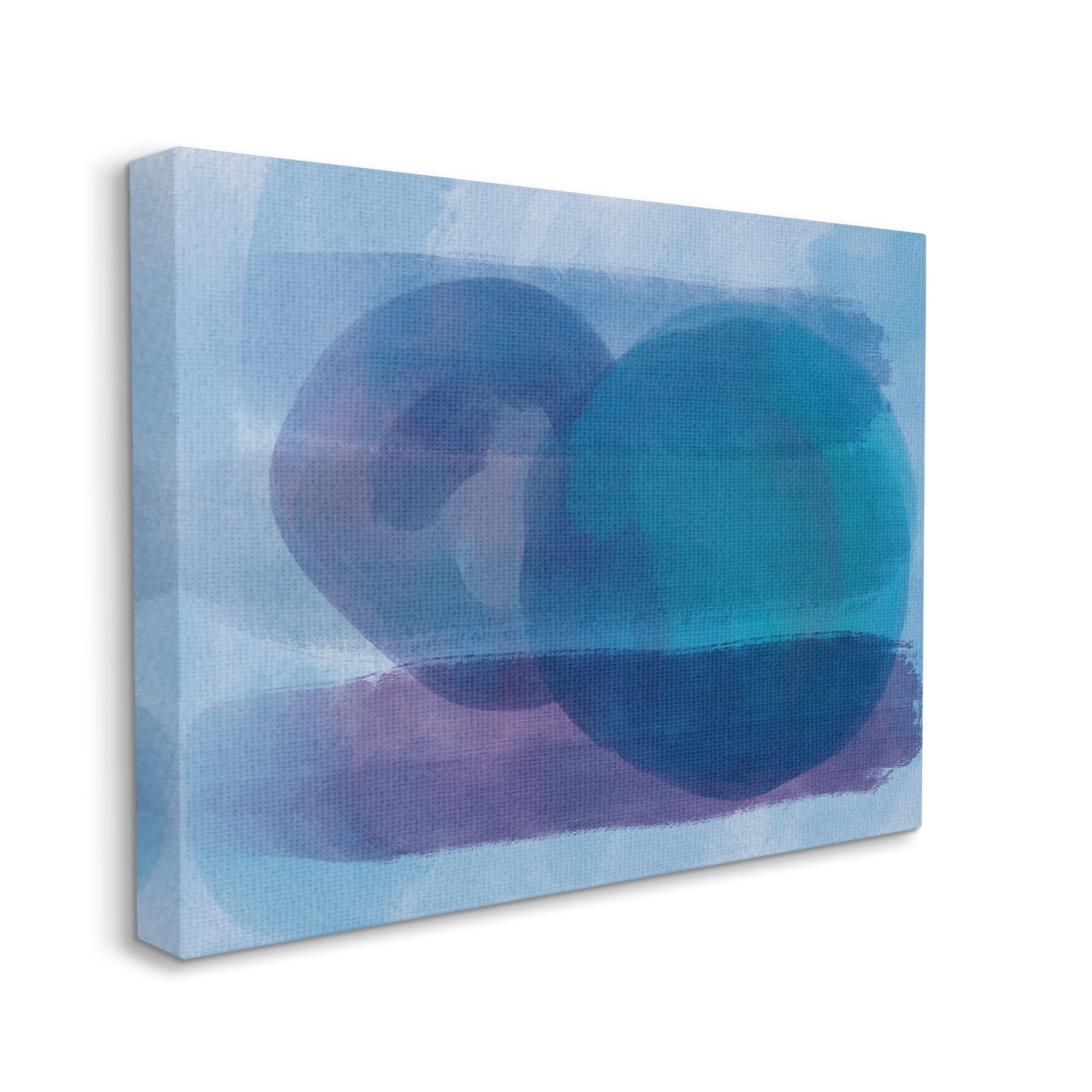 Stupell Industries Serene Blue Brushstrokes Abstract Circle Shapes Canvas Wall Art, 20 x 16, Design by Amy Brinkman