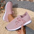 thumbnail image 4 of Pandaie Slip on Sneakers Women Walking Shoes Side Lace up Tennis Lightweight Breathable Mesh Nurse Orthopedic Workout Gym Sport Shoes (Red,8.5), 4 of 7