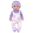 thumbnail image 2 of Oioii 18 Inch Doll Casual Wear Outfit Set, Soft Fabric Clothing Design, Exquisite Stitching Craft, Fashion Decor Style, Doll Accessory for Home Leisure Display Decoration,As Shown, 2 of 5