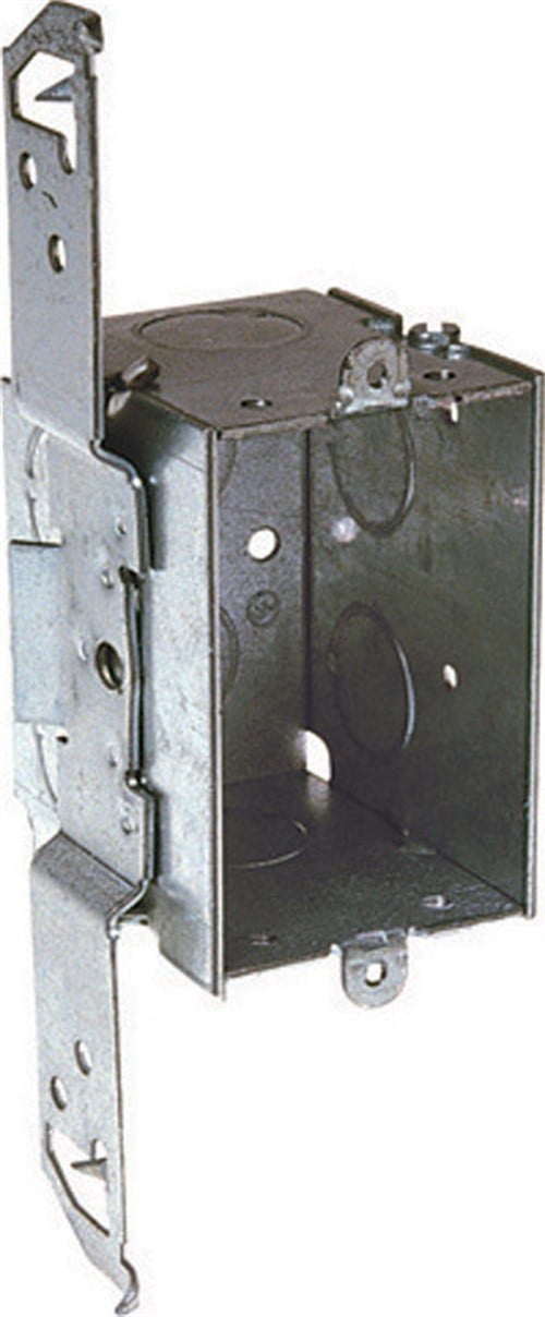 Raco  7 in. Rectangle  Steel  1 gang Switch Box  Gray