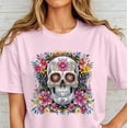 thumbnail image 4 of Day of the Dead Unisex Softstyle T-Shirt, Dia de los Muertos Spooky Skull Shirt, Halloween Tee, Gothic Top, Skeleton Costume Shirt, 4 of 5