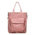 thumbnail image 3 of ibiyuan Corduroy Tote Bag for Women Large Shoulder Bag with Zipper and Pockets for College Work Travel Shopping, 3 of 7