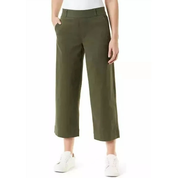 Gloria Vanderbilt Women's Wide Leg Pants 10 Green