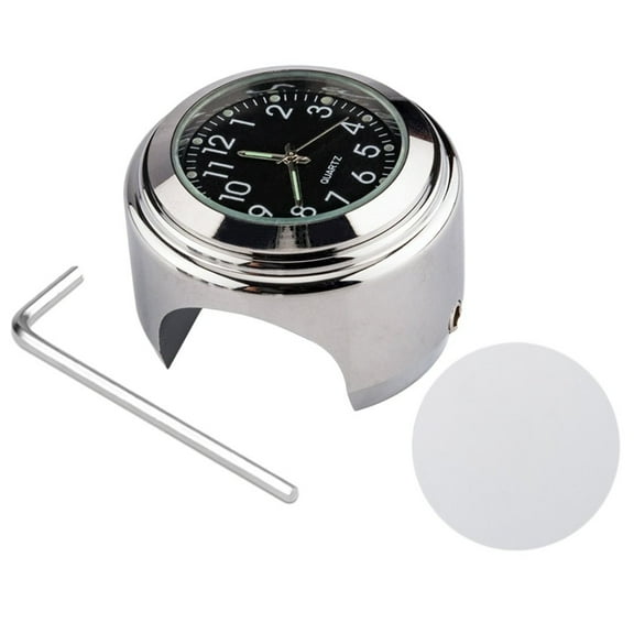 22-25mm Waterproof Motorcycle Bike Handlebar Clock Mount Watch Metal Mount Hand Grip Bar Dial Watch With A Fluorescent Coating