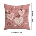 thumbnail image 3 of Valentine's Day Pillowcase with Linen Print for Sofa and Bed Soft Fabric, Moisture Absorbent, Invisible Zipper, Holiday Gift for Couples Home Decor, 3 of 6