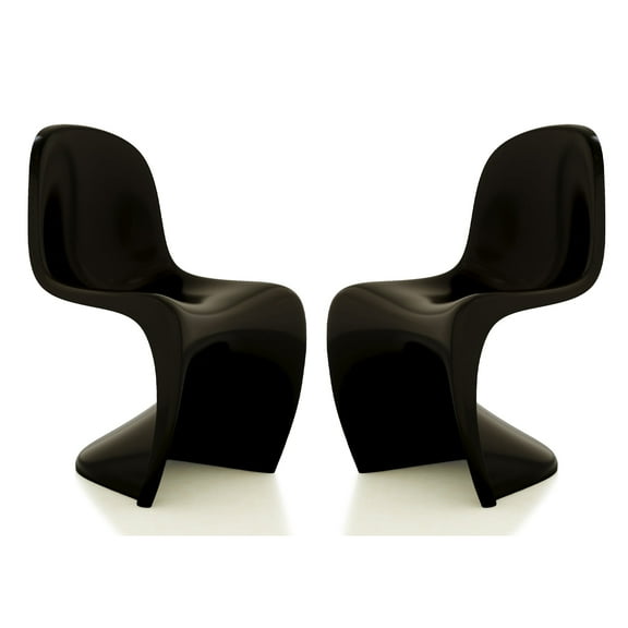 Modholic Wave Chair, Black (Set Of 2)