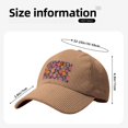 thumbnail image 2 of Baseball Cap Bent Eaves Design 6 Piece Cap Body Breathable Not Hot Plastic Cap Drag For Daily Travel Vacation Retro Groovy Flowers Pattern (7) Khaki, 2 of 8