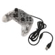 thumbnail image 5 of Controlador de juego con cable de doble vibración RGB transparente Shell Gamepad Joystick para Xbox PC blanco, 5 of 5