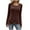 Coffee, variant on qolati Womens Ribbed Knit Tops Thermal Long Sleeve Crew Neck Tunic T Shirts Casual Slim Fitted Button Hem Going Out Pullover Blouse