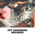 thumbnail image 2 of 2Pcs Cat Combs Pet Hair Removal Combs Cat Paw Design Combs Pet Grooming Brushes, 2 of 6