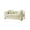 Cream, variant on Valencia Modern Style Loveseat in Gold Finish Made with Wood in Silver Color