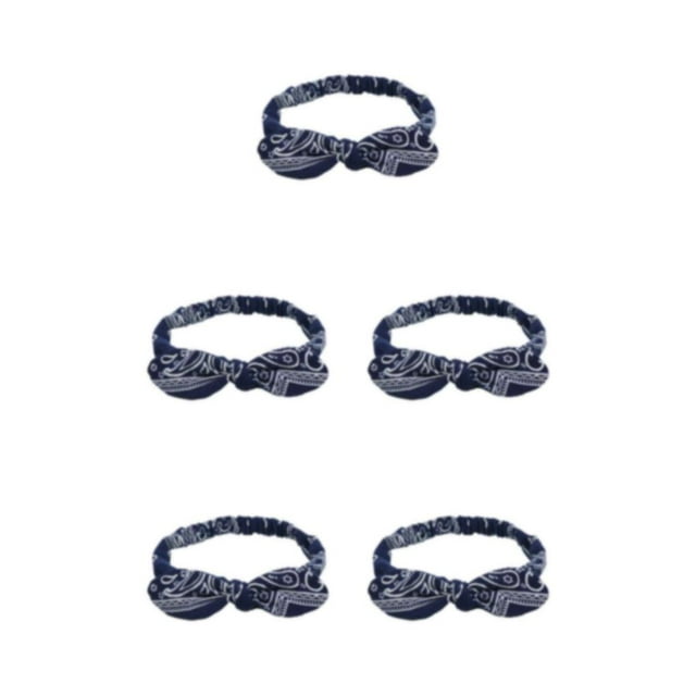 Redempat Stylish Hairband With Sweat Absorbent Features Stay Fresh And Fashionable Navy Blue 5Set