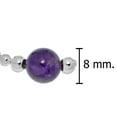 thumbnail image 2 of Galactic Round Amethyst .925 Silver Elastic Beads Bracelet, 2 of 4