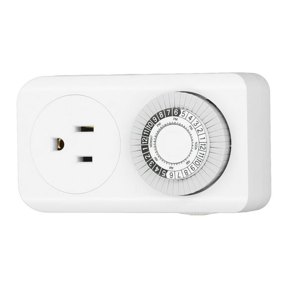 Outlet Timer, Adjustable Timing US Standard PC Casing Countdown Outlet Auto Shut Off Easy Installation Energy Saving for Appliances