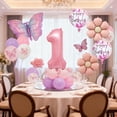 thumbnail image 3 of Set de globos para fiesta Xyawr rosa mariposa 1er cumpleaños, 3 of 7