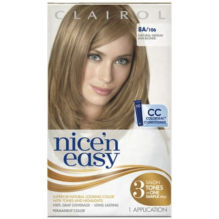 Nice 'n Easy Permanent Color, 8A/106 Natural Medium Ash ...