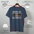 thumbnail image 3 of Men's Nintendo NES Classic Controller Graphic Tee Navy Blue Heather Medium, 3 of 8