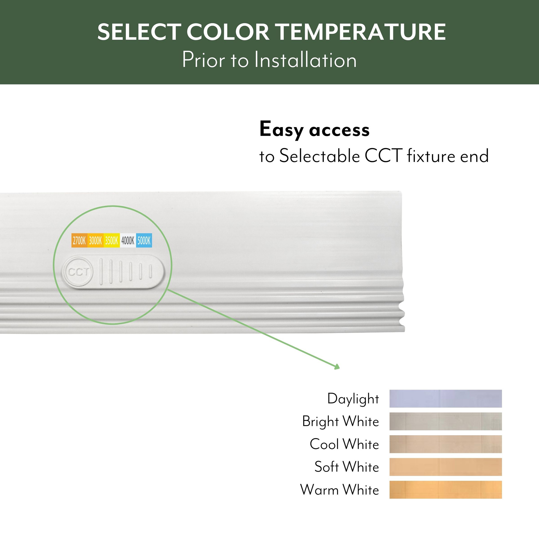 ETI 4 Ft. Modern LED Linear Flush Mount, Adjustable Color Temps photo 4