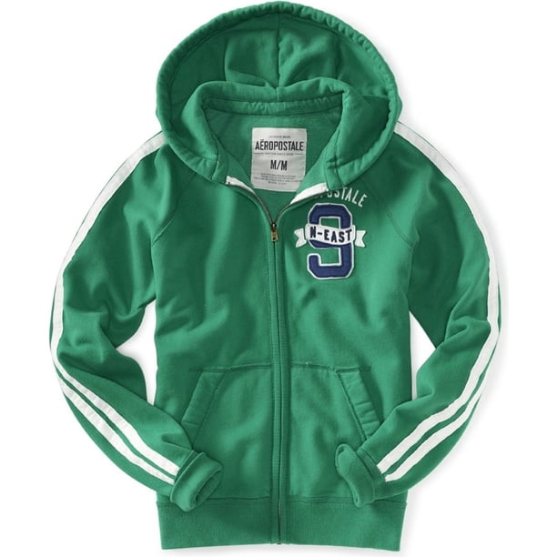 Aeropostale Athletic 9 Track Sudadera con capucha para hombre, verde, grande