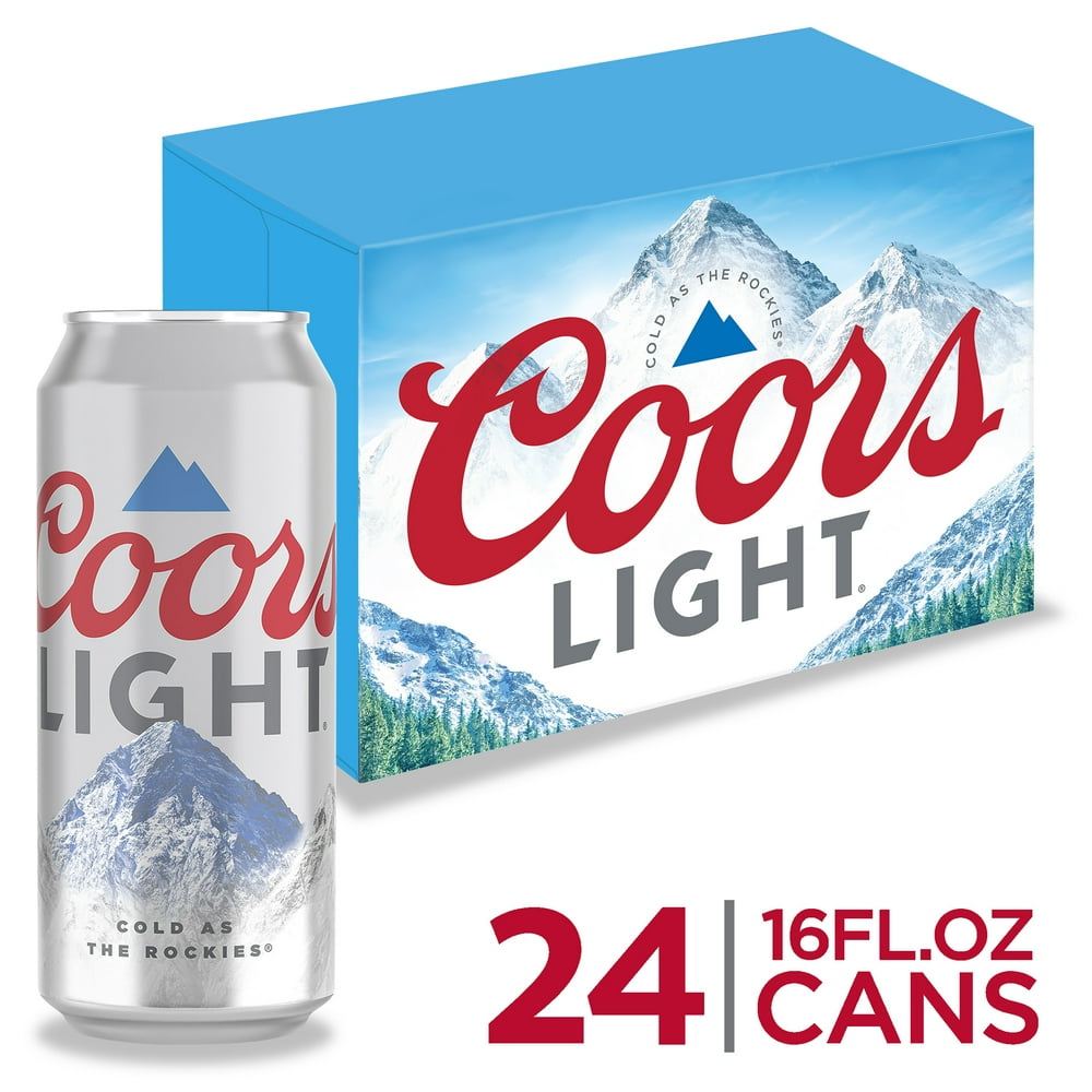 Coors Light Beer, American Light Lager Beer, 4.2 ABV, 24pack, 16oz
