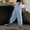 Light Blue women cargo pants with pockets a1, variant on Women Cargo Pants Casual Loose Ankle Pants with Pockets Elastic Waist Trousers for Vacation Travel Outdoor Hiking Lounge Work, White M