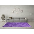 thumbnail image 3 of Ahgly Company Indoor Round Oriental Purple Industrial Area Rugs, 7' Round, 3 of 4