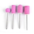 thumbnail image 2 of Herramientas de broca de lima de cuarzo de 12 piezas para la máquina de arte de uñas, cabeza de piedra de pulido (rosa), 2 of 3