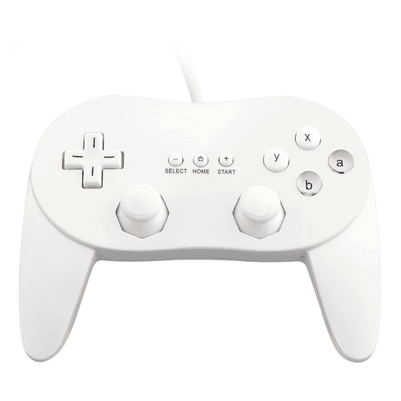 Restored Classic Controller Pro White For Wii Gamepad Nintendo OEM (Refurbished)