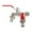 🔥 Red, variant on Gifts YYV Gardening Alloy Faucet With One Inlet and Two Outlets Nipple Alloy Faucet Red