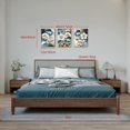thumbnail image 3 of 3 Piece Lotus Flower Canvas Wall Art for Living Room White and Indigo Blue Floral Picture Wall Decor for Dining Room Bedroom Bathroom Kitchen Print Painting for Home Decorations, 3 of 6