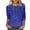 Dark Blue Plus Size Blouse for Women_r, variant on CYMMPU Spring Tops Crew Neck Loose Fit 3/4 Sleeve Flower Pattern Blouses for Women Dressy Casual Summer Trendy Shirts Tunic Tops Lightweight Basic Tees Blue M