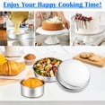 thumbnail image 5 of Walchoice Round Cake Pan Set of 3, 4/6/8 Inch Stainless Steel Baking Pans for Tier Smash Cake, Non-Toxic & Dishwasher, 5 of 7