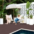 thumbnail image 2 of 27 sq. ft Plastic Interlocking Deck Tiles，27PCS Waterproof Patio Balcony Flooring, 12"x12" Outdoor Interlocking Deck Tile for All Weather Porch Poolside Grass Dirty, Decking Tiles, Dark Brown, 2 of 15