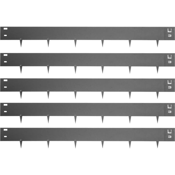 VEVOR Steel Lawn Edging, 5PCS Metal Landscape Edging, 4"x39" Garden