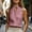 Pink, variant on MORESEC Women's Linen Blouse High Neck Sleeveless Button Down Casual Slim Fit Tops Vacation Travel Fashion Shirts, Beige M