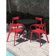 thumbnail image 1 of OFFIHO Set mesa Tonnati Negro + 4 sillas Kipali Rojo para exterior resistente a rayos UV de polipropileno, 1 of 11