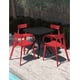 thumbnail image 1 of OFFIHO Set mesa Tonnati Negro + 4 sillas Kipali Rojo para exterior resistente a rayos UV de polipropileno, 1 of 11