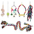 thumbnail image 3 of 6pcs Small Bird Swing Toys Safe Multifunctional Parrots Chewing Hanging Toys for Parakeets Cockatiel Conure, 3 of 9