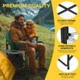 thumbnail image 5 of NAIZEA Heated Director Chair-Heated Camping Chair for Adult, Heated Outdoor Chairs, Oversized High Director Chairs with Side Table Pockets, Makeup Folding Fishing Seat Supports 550lbs, 5 of 7