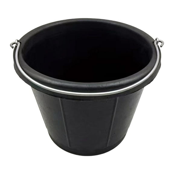 Cubo de goma para comederos. Cubo de goma sencillo, portátil y versátil para agua de jardín, ideal para cabras, gallinas, caballos y para mejoras del