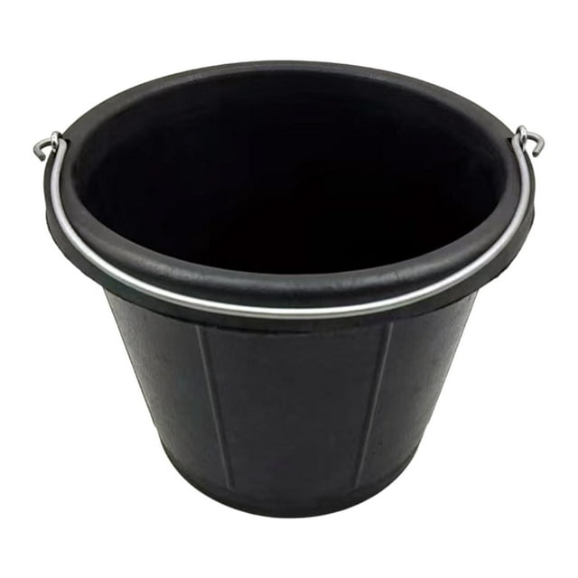 Cubo de goma para comederos. Cubo de goma sencillo, portátil y versátil para agua de jardín, ideal para cabras, gallinas, caballos y para mejoras del