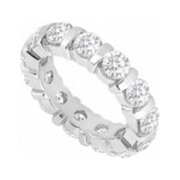 Fine Jewelry Vault UBAGR900CZ328 Bar Set Wedding Bands in 925 Sterling Silver, CZ Eternity Band - 9 CT