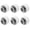 White, variant on Dracaena 6 Pack G1/4" Thread to 16MM OD Hard Tubing Compression Fitting with Rings for Rigid Acrylic Tube for Computer Water Cooling System, Silver