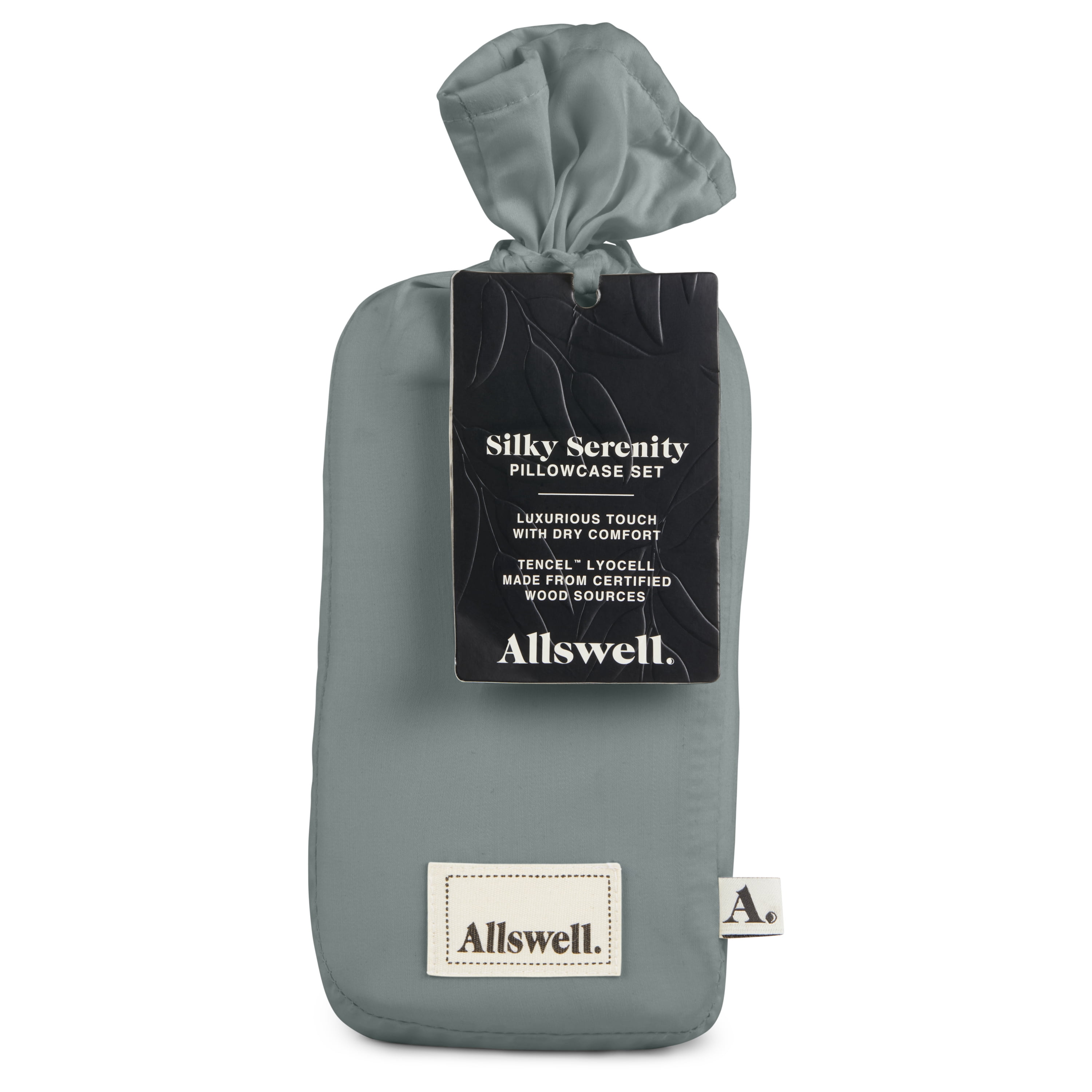 Allswell 2-Piece Soft & Silky Luxury 100% TENCEL™ Pillowcase Set, Slate, King
