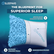 Sleepavo Adjustable Shredded Memory Foam Pillows Queen Size Set of 2 - Extra Soft Cooling Bamboo Bed Pillows for Sleeping - Back, Stomach, Firm Side Sleeper, Comfy Cool - 2 Pack