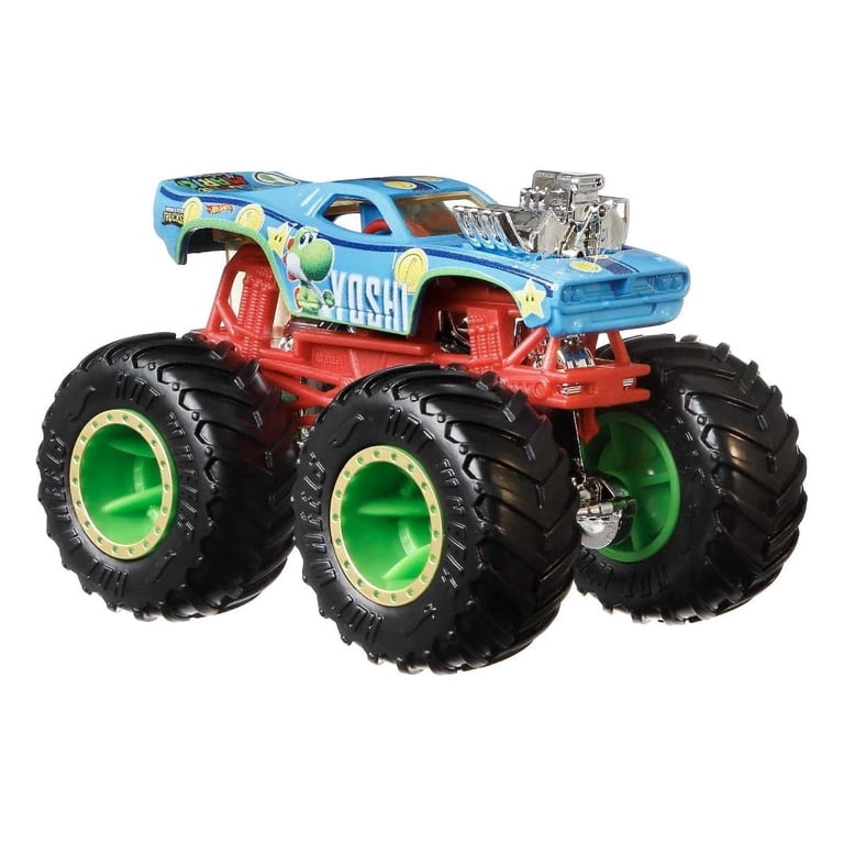 Hot Wheels Super Mario Bros Monster Truck Toy - YOSHI - Walmart.com