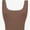 Brown, variant on Women's Square Neck Crop Top Basic Sleeveless Fitted Tank Top Casual Cami